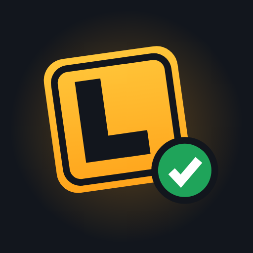 Learners Test Australia app icon: a yellow learner plate with a black L and a green tick